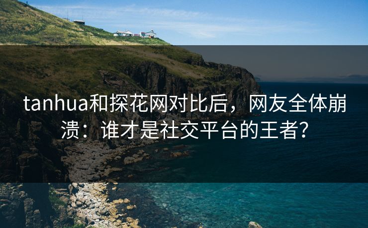 tanhua和探花网对比后，网友全体崩溃：谁才是社交平台的王者？
