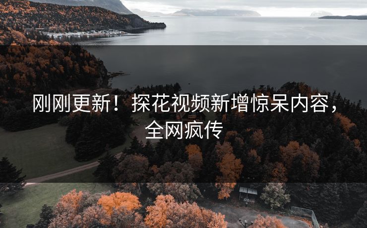 刚刚更新！探花视频新增惊呆内容，全网疯传