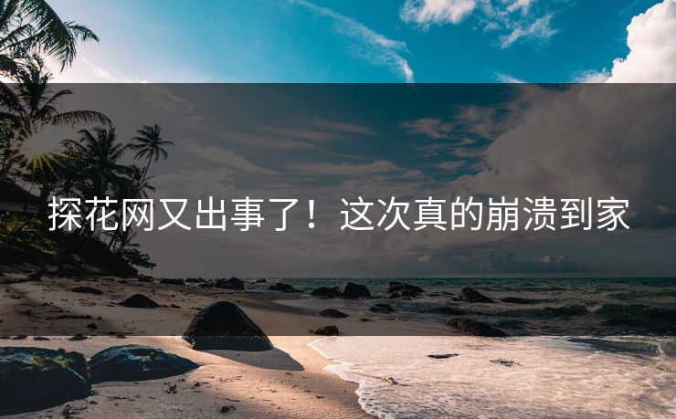 探花网又出事了！这次真的崩溃到家