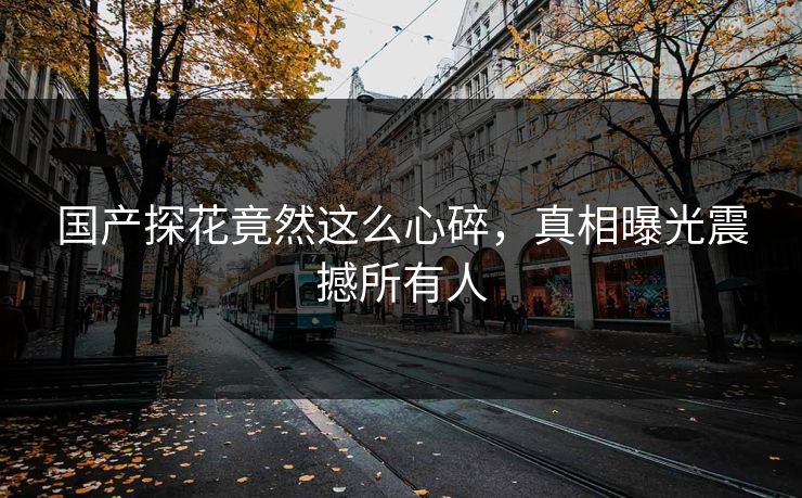 国产探花竟然这么心碎，真相曝光震撼所有人