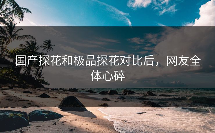 国产探花和极品探花对比后，网友全体心碎