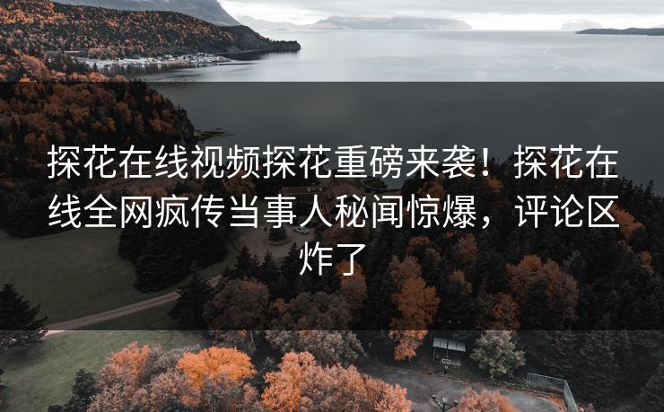 探花在线视频探花重磅来袭！探花在线全网疯传当事人秘闻惊爆，评论区炸了